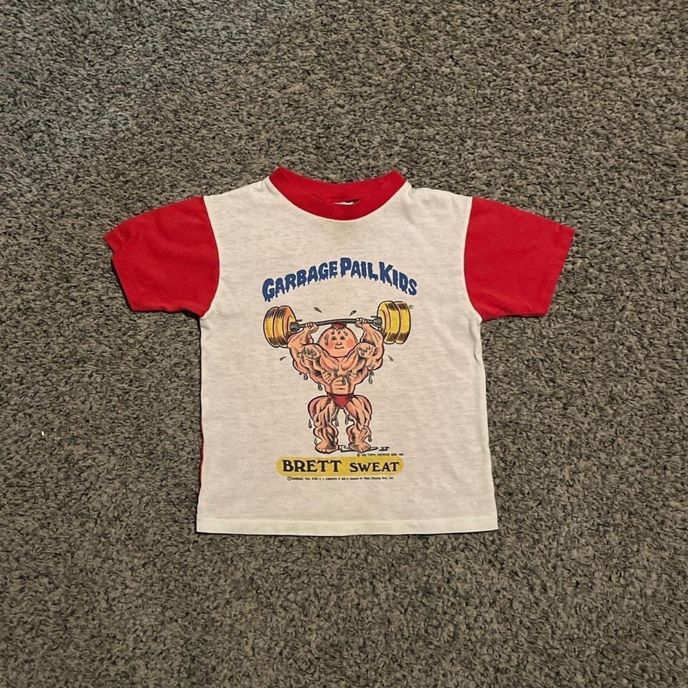 Vintage 1985 Collectible Garbage Pail Kids “Brett Sweat” tee